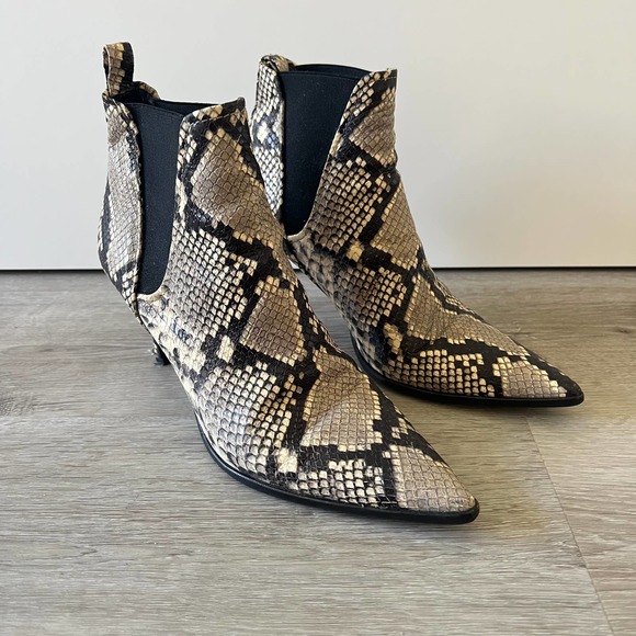Zara Snakeskin Booties size EU 40 / US 9 - Picture 1 of 12